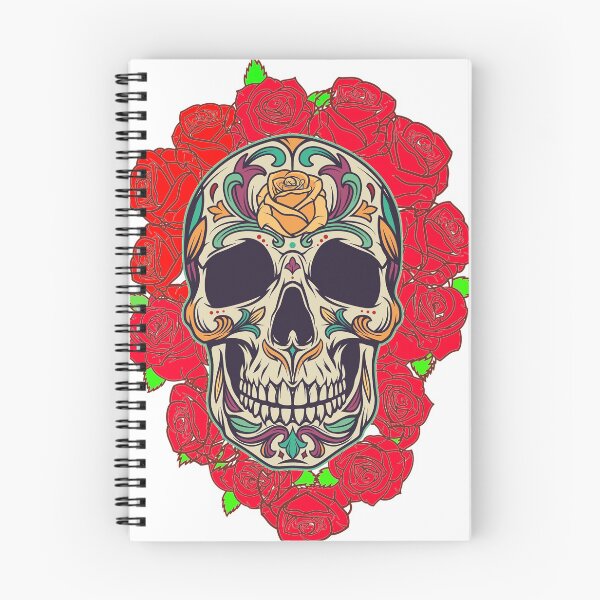 Item preview, skeleton skull,red flower roses  designed and sold by rashadat.