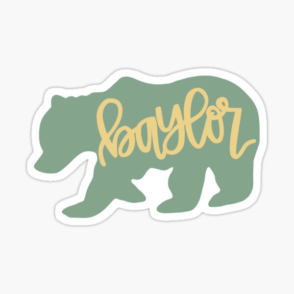Baylor Bear (pastel green) Sticker