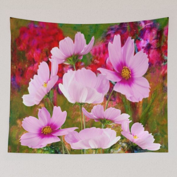 Item preview, PINK & FUCHSIA GARDEN COSMOS ABSTRACT ART designed and sold by sharlesart.