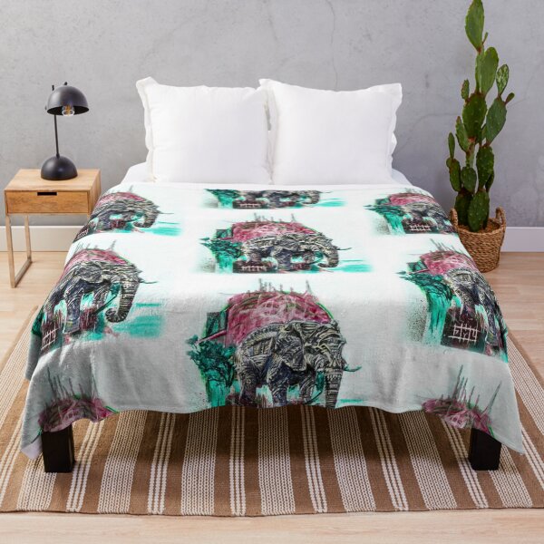 Item preview, Psychedelic Elephant | Pink and Teal Edition | A Geometric Styled Elephant designed and sold by Jacob la Cour.