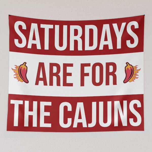 Item preview, Saturdays are for the Cajuns tapestry designed and sold by carolinejane36.