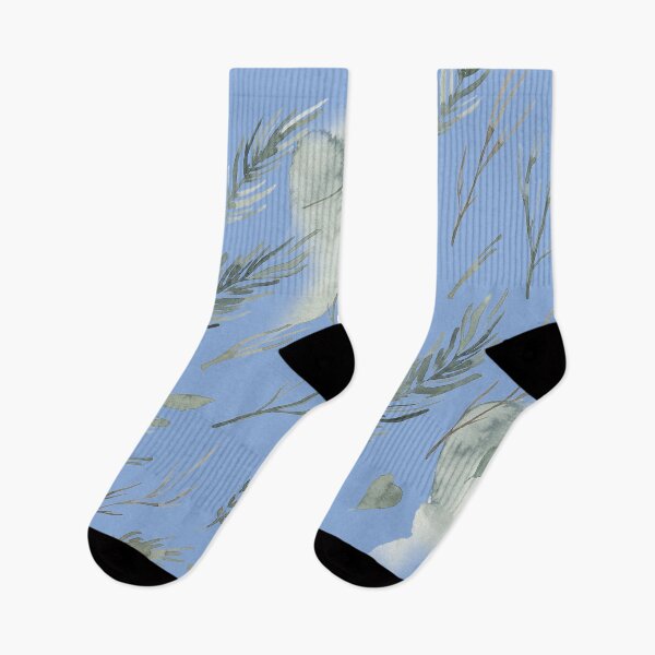 Item preview, Foliage Pattern on Blue designed and sold by rowleyandelm.