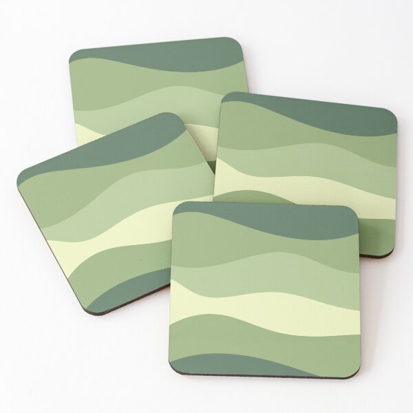 Item preview, Green Hills Minimalist Monochrome Abstract Color Stripe Pattern designed and sold by kierkegaard.