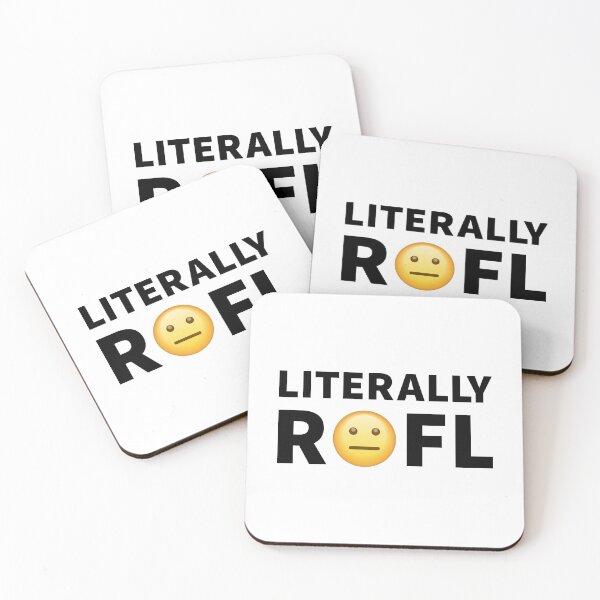 Item preview, 'LITERALLY ROFL' Straight Face Emoji designed and sold by THNKDESIGN.