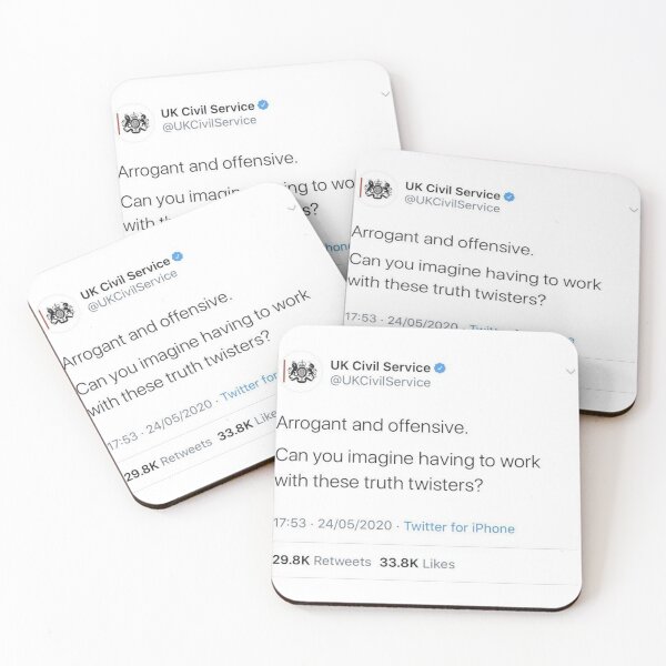 Item preview,  UK Civil Service Tweet - Arrogant and offensive truth twisters designed and sold by zoecallen.