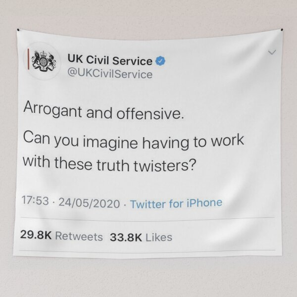 Artikelvorschau, Tweet des britischen öffentlichen Dienstes – Arrogante und beleidigende Wahrheitsverdreher entworfen und verkauft von zoecallen.