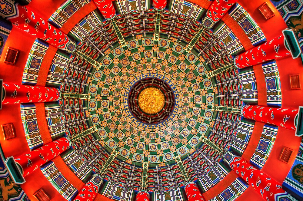 "Pavilion Dome Ceiling at EPCOT CHINA" by Ray Chiarello Redbubble