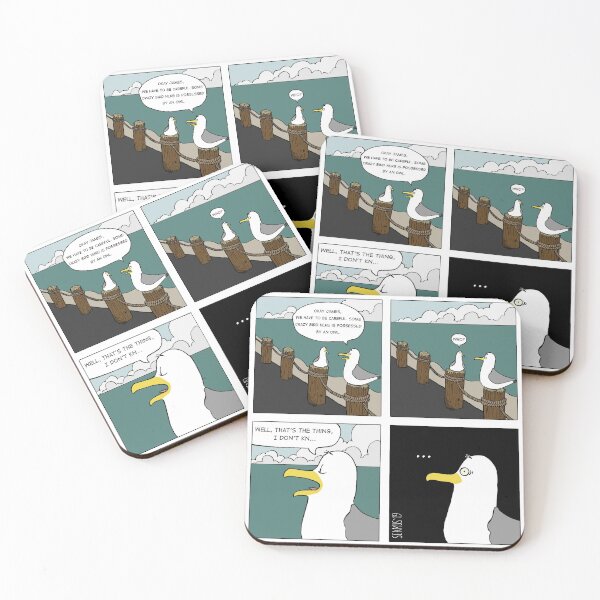 Item preview, Seagull Cartoon 1 / Richard and James by Seppe Mussels (Me) designed and sold by moules.