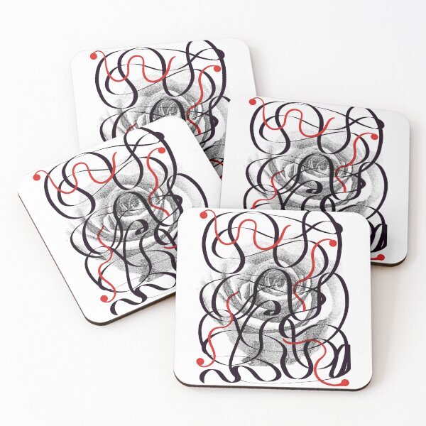 Item preview,  One-off illustration of a red underneath stroke in two colors. Ideal to wear clothes and office items as well as decorative posters for a room or dtar. designed and sold by MollyStore.