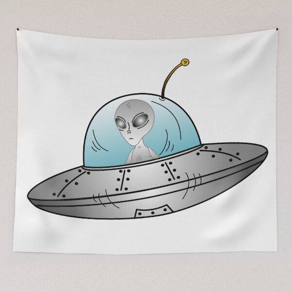 Item preview, Grey Alien in a Flying Saucer designed and sold by Smaragdas.