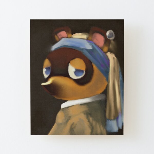 Tom Nook Art Wood Mounted Print