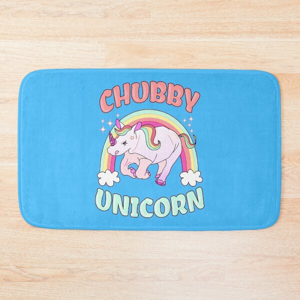 Item preview, Rainbow Pink Save Chubby Unicorn  designed and sold by therealsadpanda.