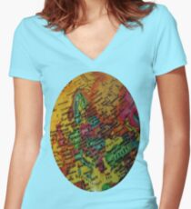 Geography Women's Fitted V-Neck T-Shirt