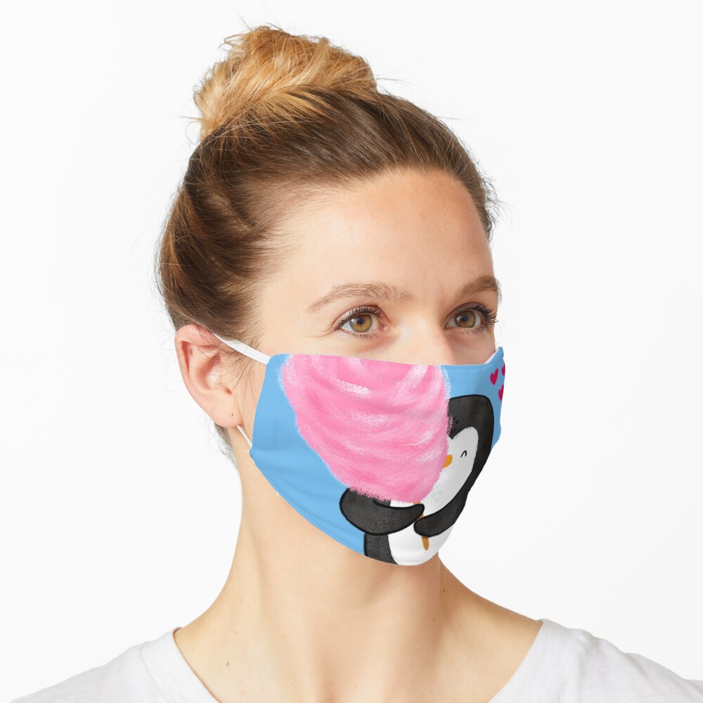 Penguin with Cotton Candy Mask