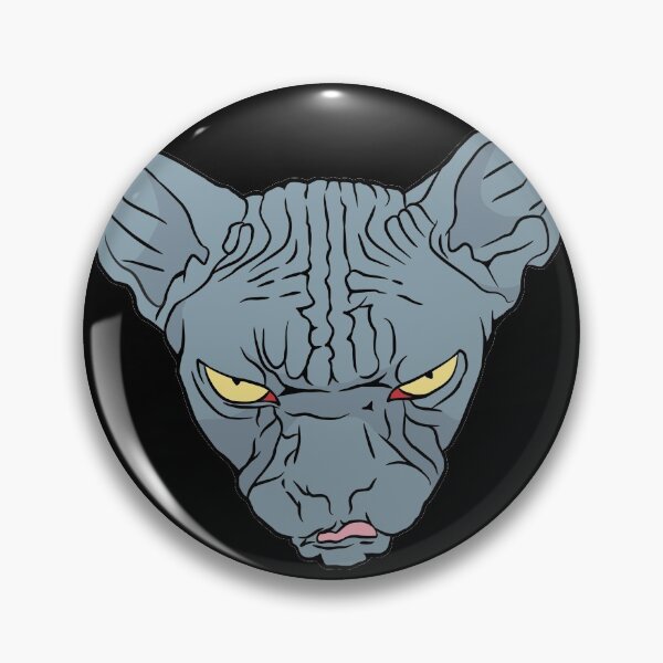 Item preview, Grumpy Angry Sphynx Cat Face designed and sold by therealsadpanda.