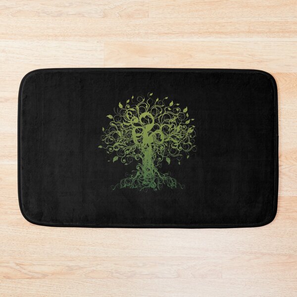 Meditate, Meditation, Spiritual Tree Yoga Bath Mat