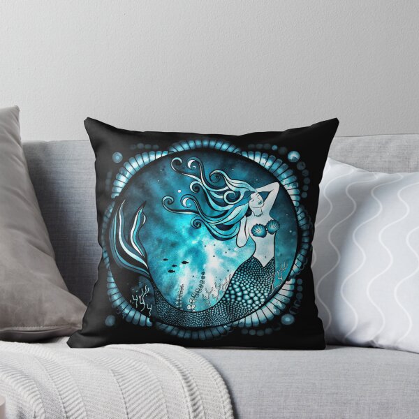 Item preview, Mermaid Mandala - Blue Grunge designed and sold by serenaking.