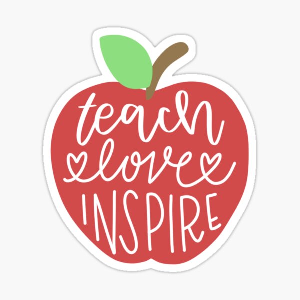 Download Teach Love Inspire Stickers Redbubble