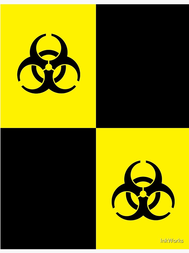 "Maritime quarantine flag with biohazard symbol" Poster by InkWorks