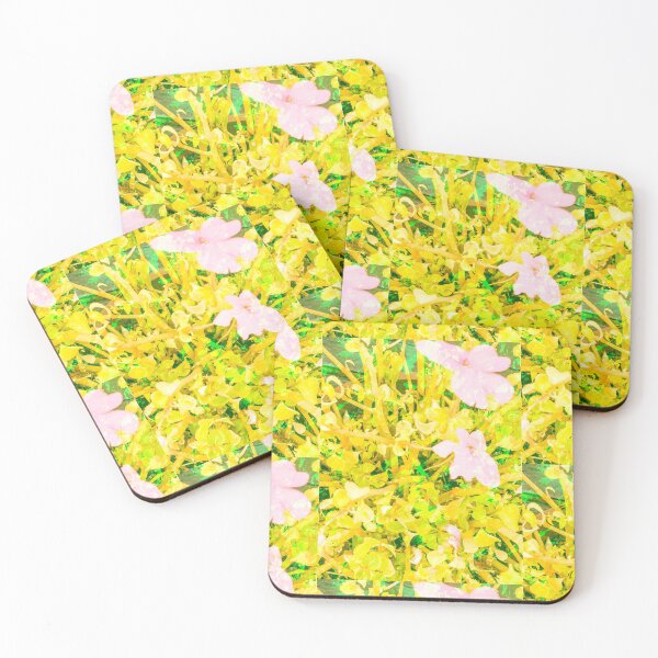 Item preview, Yellow Pink Floral Print designed and sold by roundtrt.