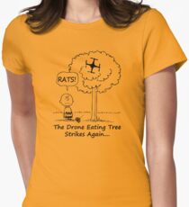 The Drone Eating Tree Strikes Again! Women's Fitted T-Shirt