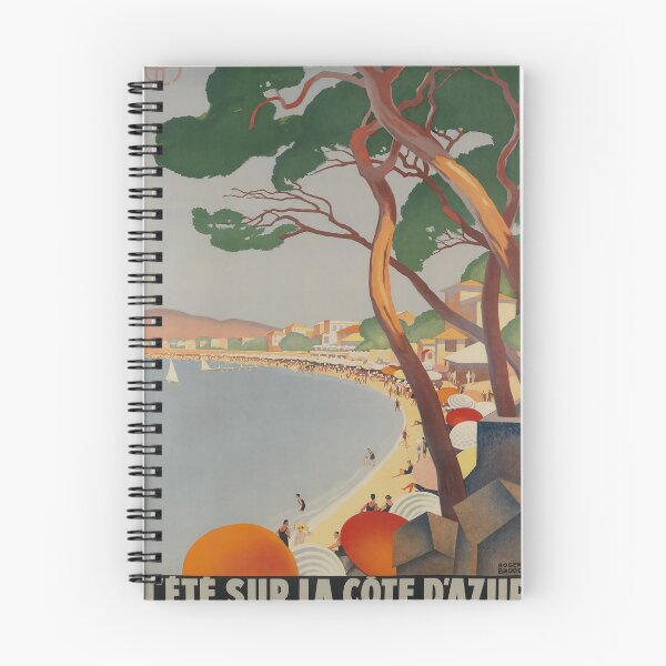 Item preview, Plage de Juan les Pins vintage travel poster designed and sold by stickart-marek.