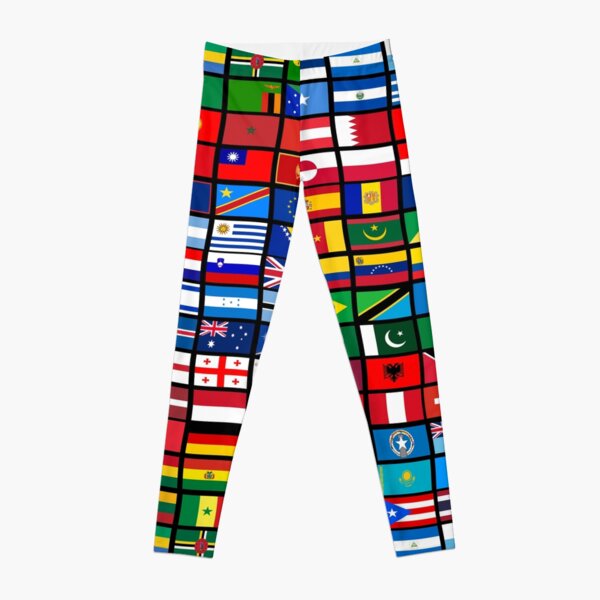 Flags of the Countries of the World, International Gift  Leggings