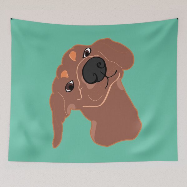 Item preview, Green Circle Dachshund Head Tilt designed and sold by Peyton Crest.