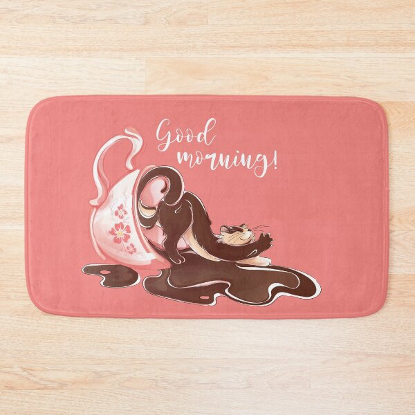 Item preview, It`s Coffee time, cat in coffee cup drinking coffee designed and sold by coffeeapparel.