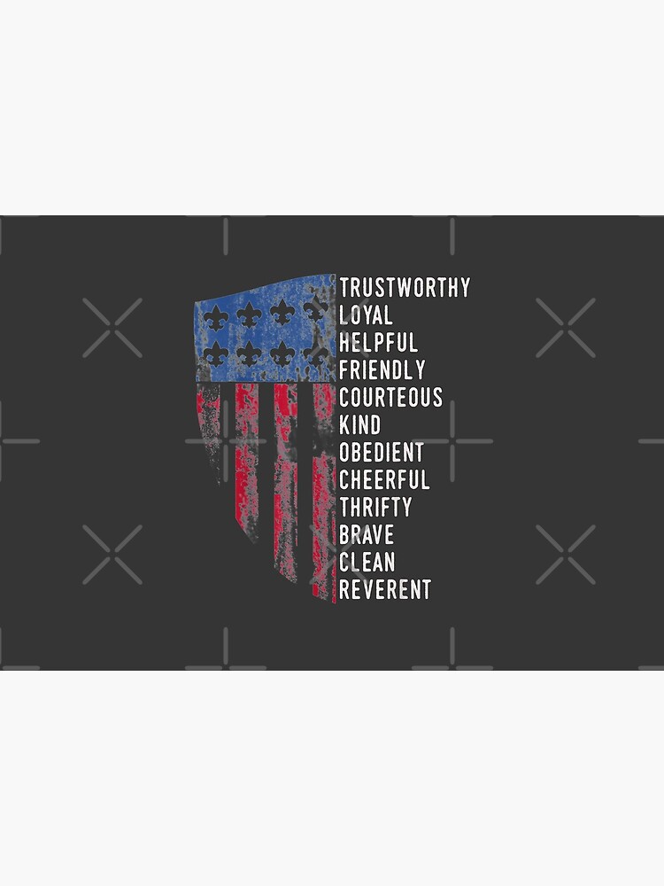 Vintage Scout Law | US America Flag Scouting Law by MariuszRogala