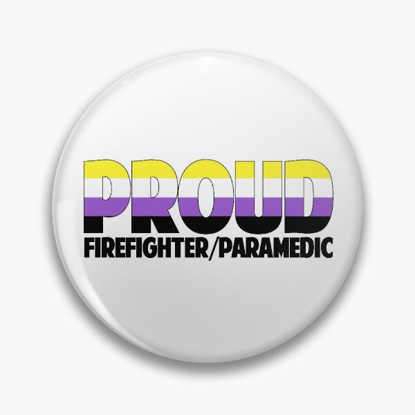 Item preview, Nonbinary Firefighter/Paramedic designed and sold by Rainbow Responders.