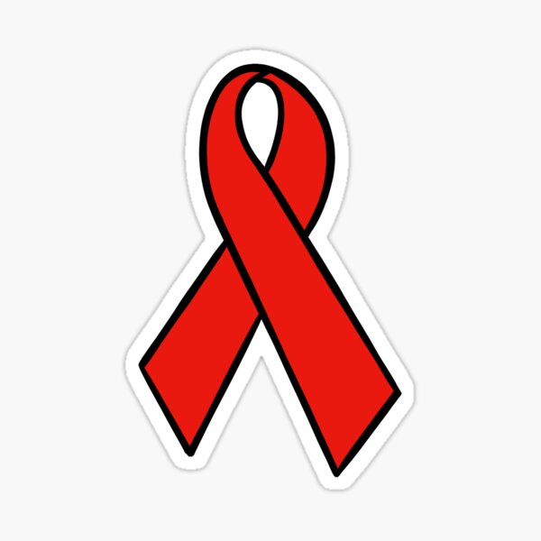 Red Awareness Ribbon Sticker