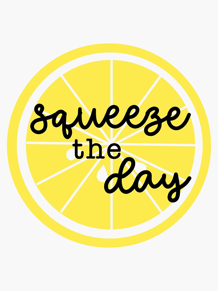 squeeze-the-day-sticker-for-sale-by-threestardesign-redbubble
