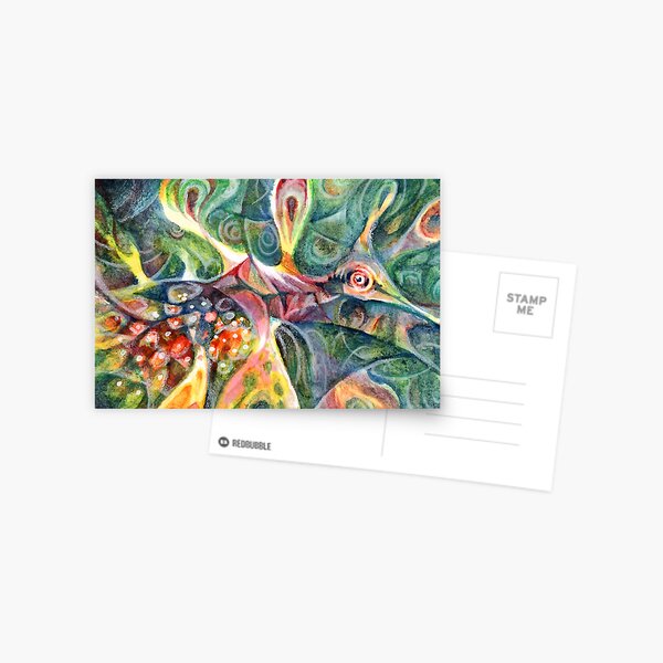 Deep Dream Dragon Postcard