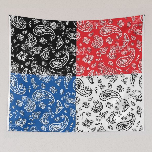 Item preview, Red white blue and black bandana  designed and sold by Albert Faldet.