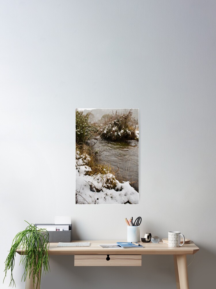 Thumbnail 2 of 3, Poster, Snow Beside the Creek designed and sold by KateWall28.