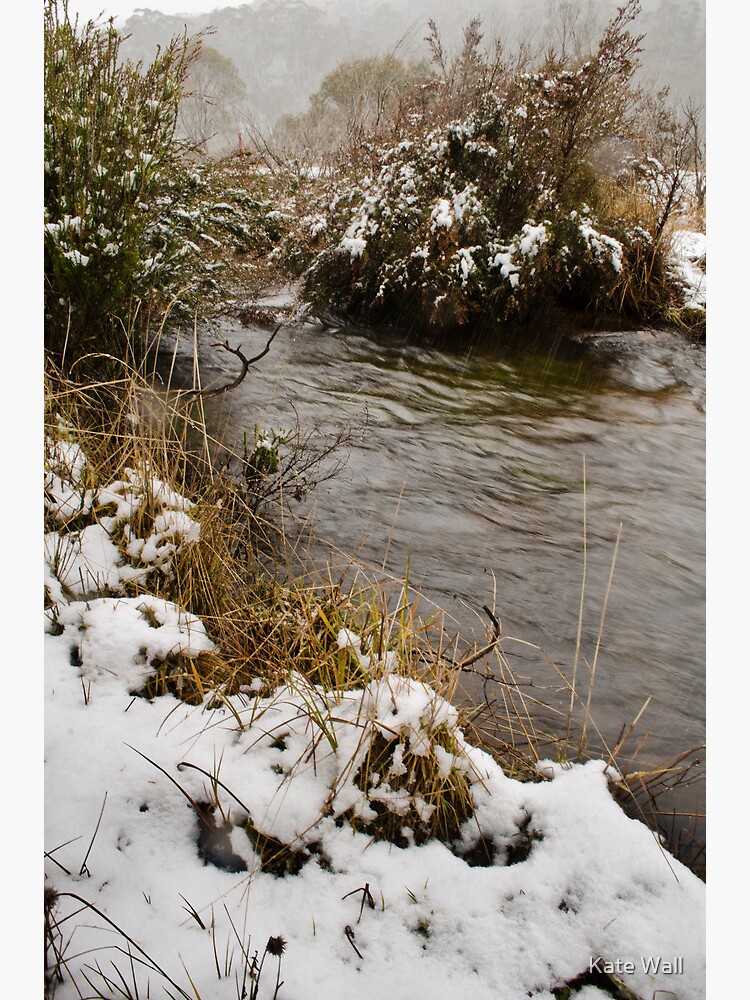 Thumbnail 3 of 3, Poster, Snow Beside the Creek designed and sold by KateWall28.