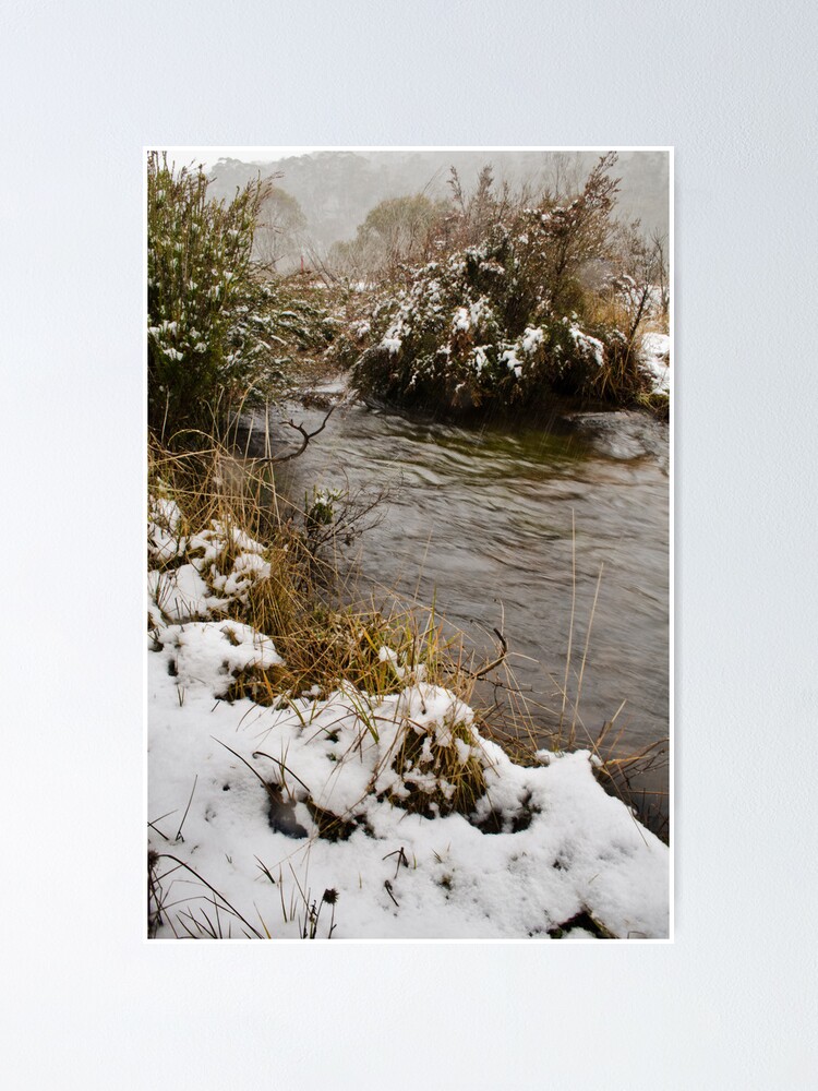 Thumbnail 1 of 3, Poster, Snow Beside the Creek designed and sold by KateWall28.