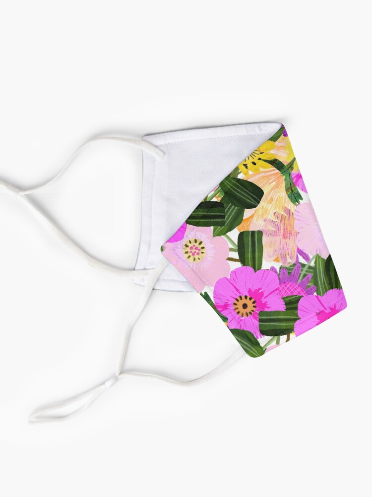 Alternate view of Colourful, Bright and Happy Flowers Mask