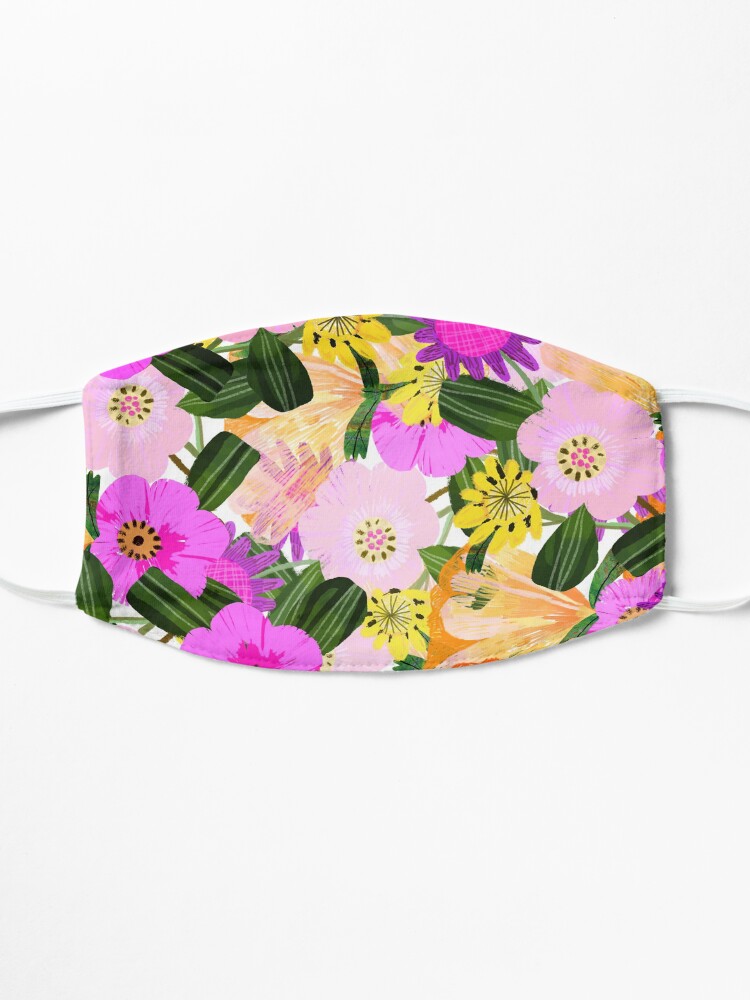 Alternate view of Colourful, Bright and Happy Flowers Mask