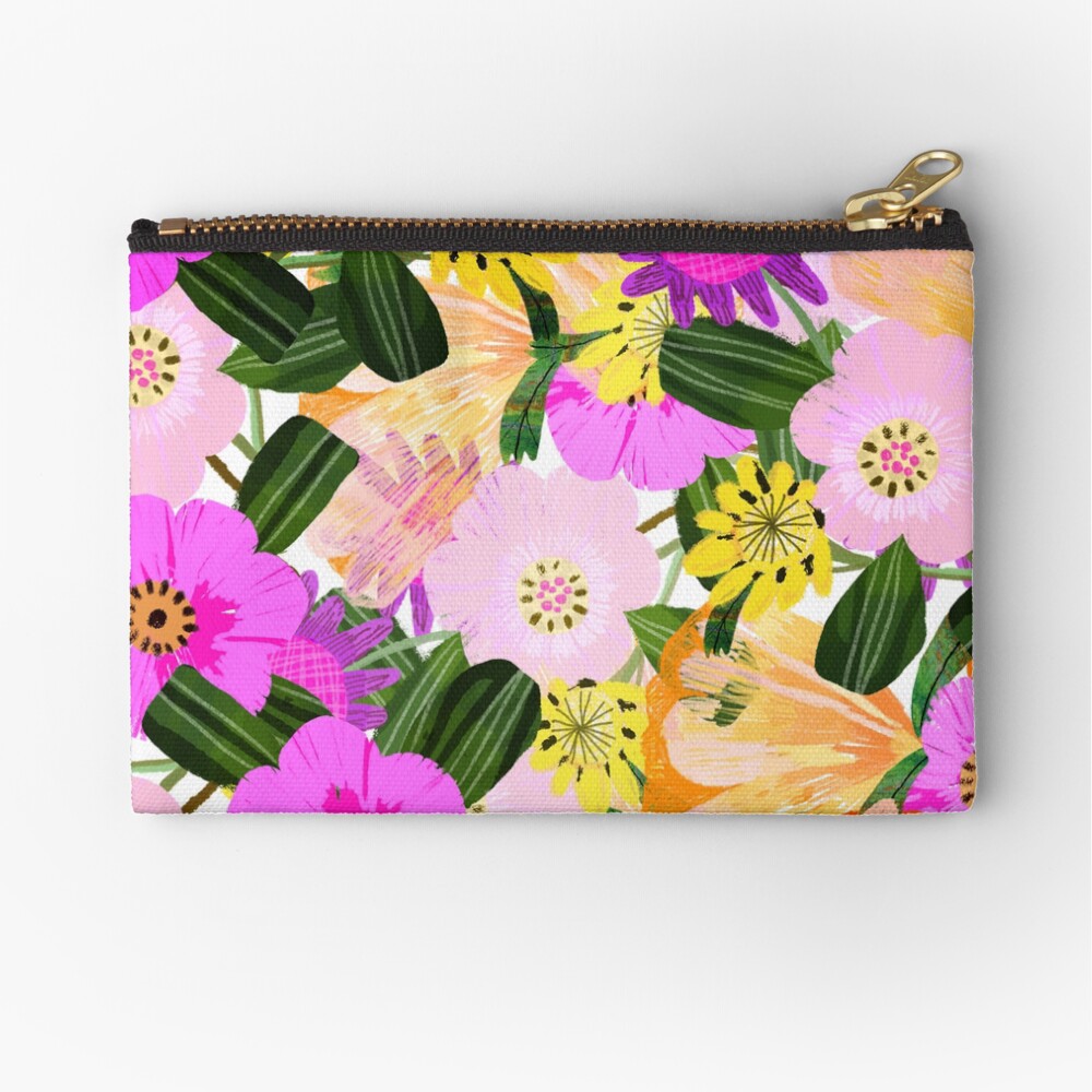 Colourful, Bright and Happy Flowers Zipper Pouch