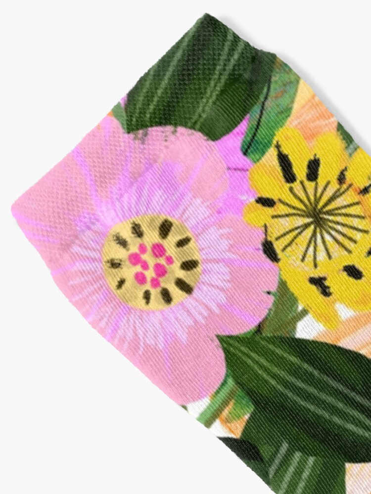 Alternate view of Colourful, Bright and Happy Flowers Socks