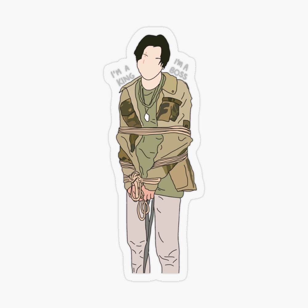 J-Hope Just Dance Red Suit - BTS Outline Fanart Sticker for Sale by  okaylex