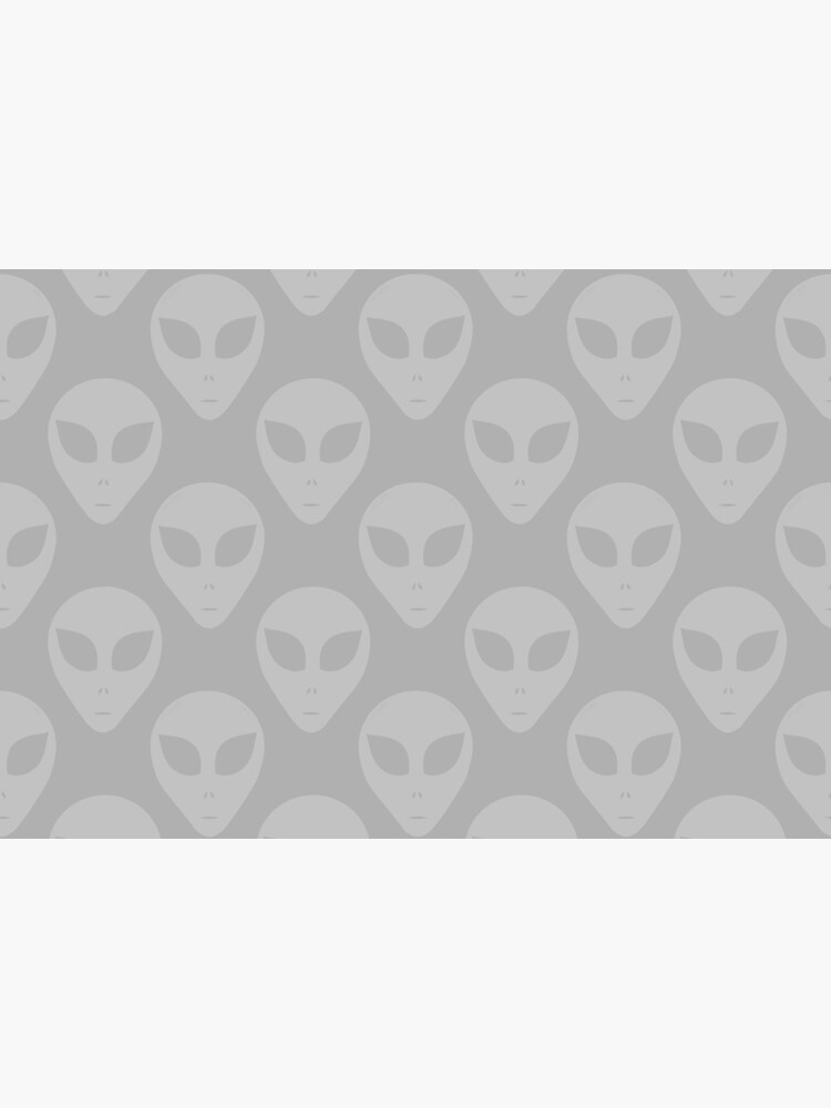 The Greys - Alien Invasion Light Gray Pattern by RootSquare