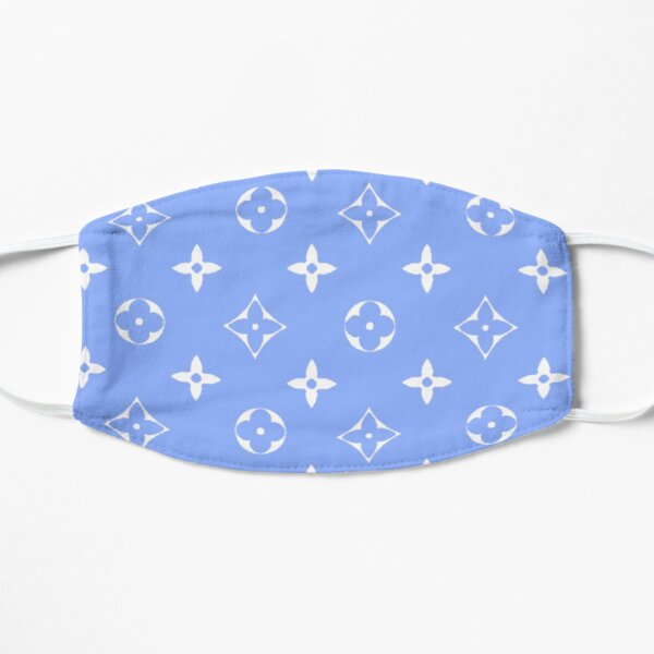 Light blue Y2K designer print Mask