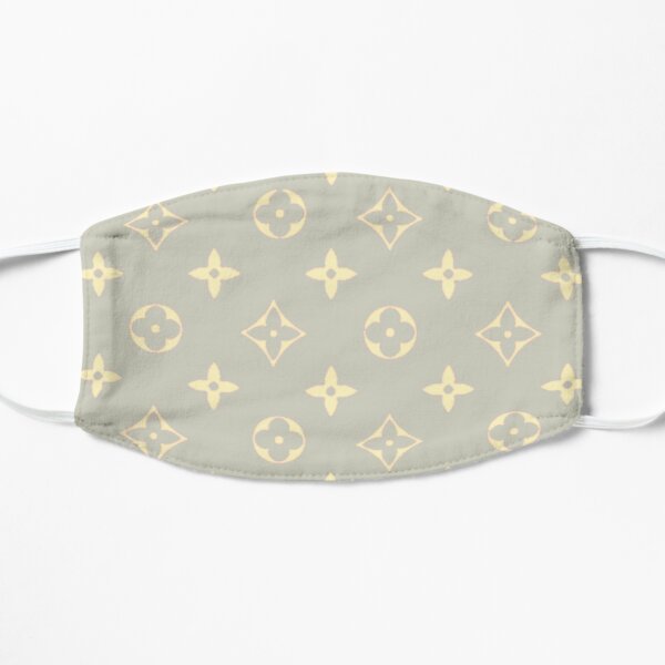 Beige 2000s Y2K designer print Mask