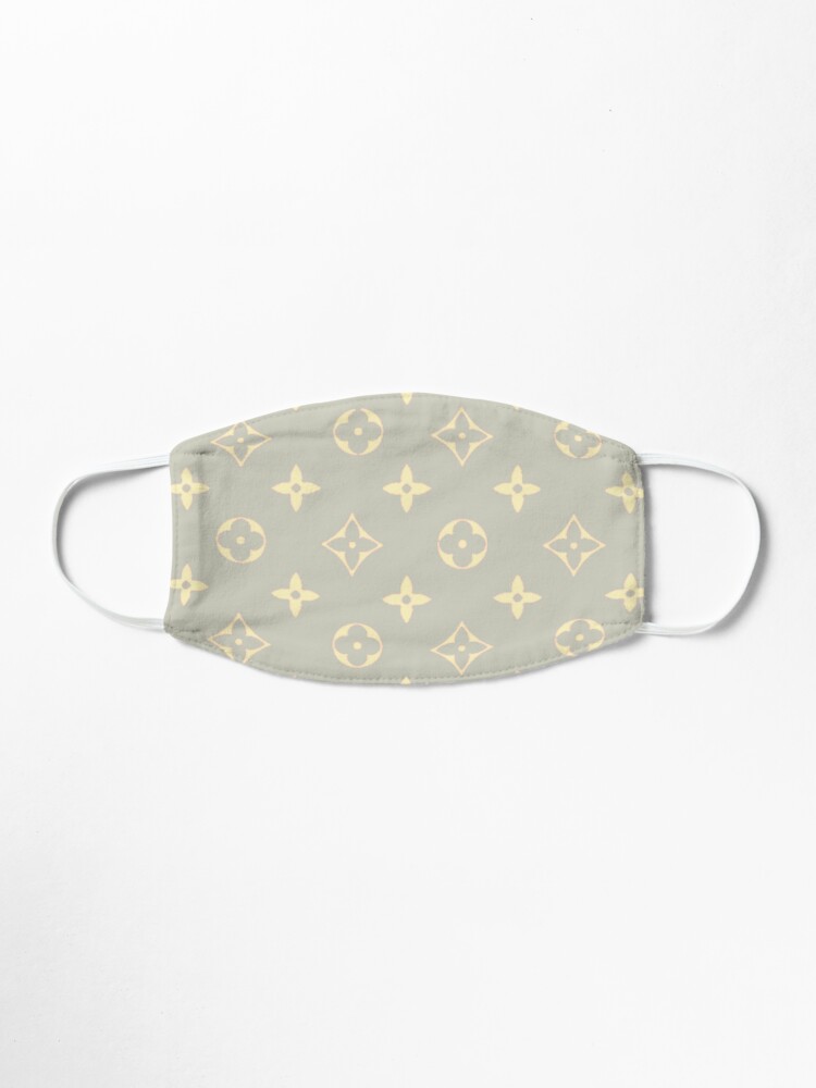 Alternate view of Beige 2000s Y2K designer print Mask