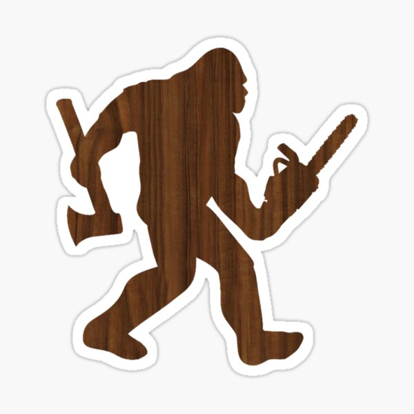 Bigfoot - Arborist - Wood Grain Sticker