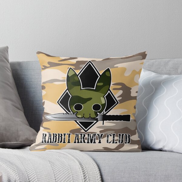 Item preview, Rabbit Army Club Camouflage Skull White Outline Camo  designed and sold by 108dragons.