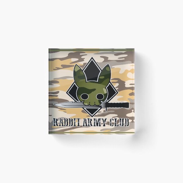 Item preview, Rabbit Army Club Camouflage Skull White Outline Camo  designed and sold by 108dragons.